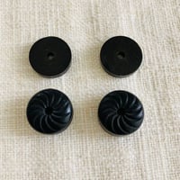 青黒檀ロープノブ、ワッシャー付き2個組、14mm