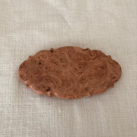 紅紫檀 5\"ラウンド ベース プレート ナンタケットバスケット 無塗装 紅紫檀 5