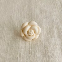 カメリア35mmアイボリー、裏透明ネジ付き