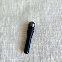 青黒檀35mmペグ、タヒチパール付き