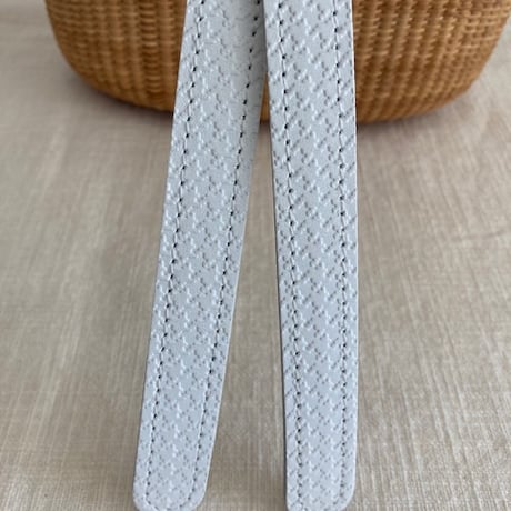牛革千鳥格子風型押しハンドル