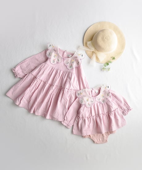 coto cotte　シアー刺繍衿ボディドレス　722-653036
