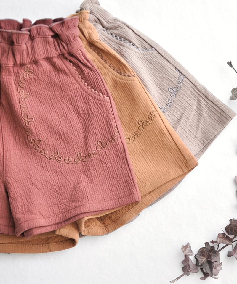 coto cotte 二重織り刺繍パンツ 722-571023 | TAKARAYA ONLI