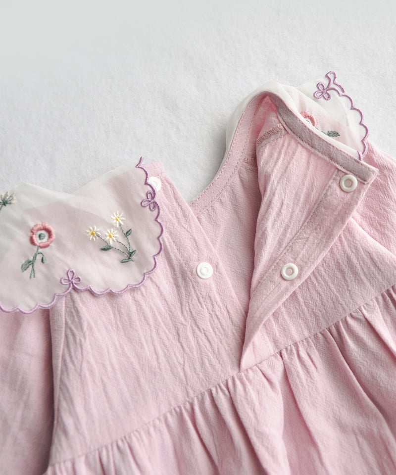 coto cotte シアー刺繍衿ワンピース 722-653037 | TAKARAYA ON