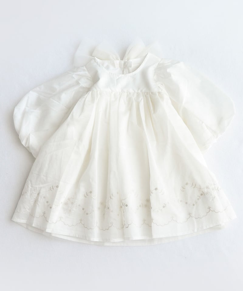 coto cotte 裾刺繍シアーパフワンピ 722-650000 | TAKARAYA ON