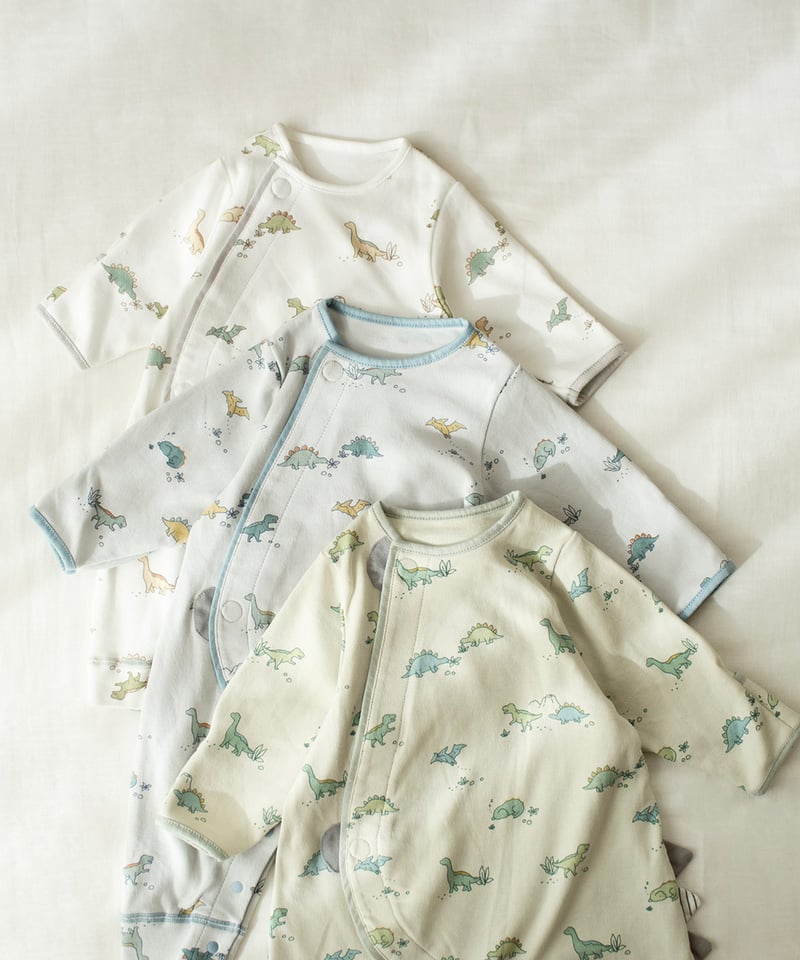 mocmof 恐竜柄 かんたんロンパース 622-554040 | TAKARAYA ONLI