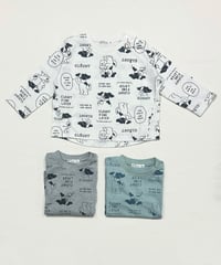 CLOUDY,FINE LATER　DOG柄Tシャツ　522-653009