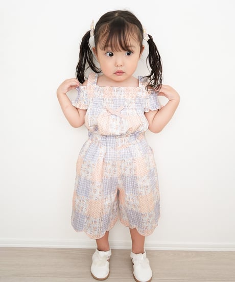 coto cotte　夏らくスカラップパンツ（6分）　722-664034 [ 〜140cm ]