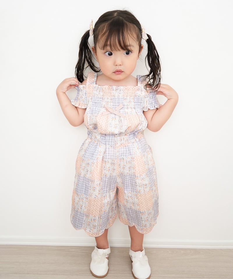 coto cotte 夏らくスカラップパンツ（6分） 722-664034 [ 〜140cm