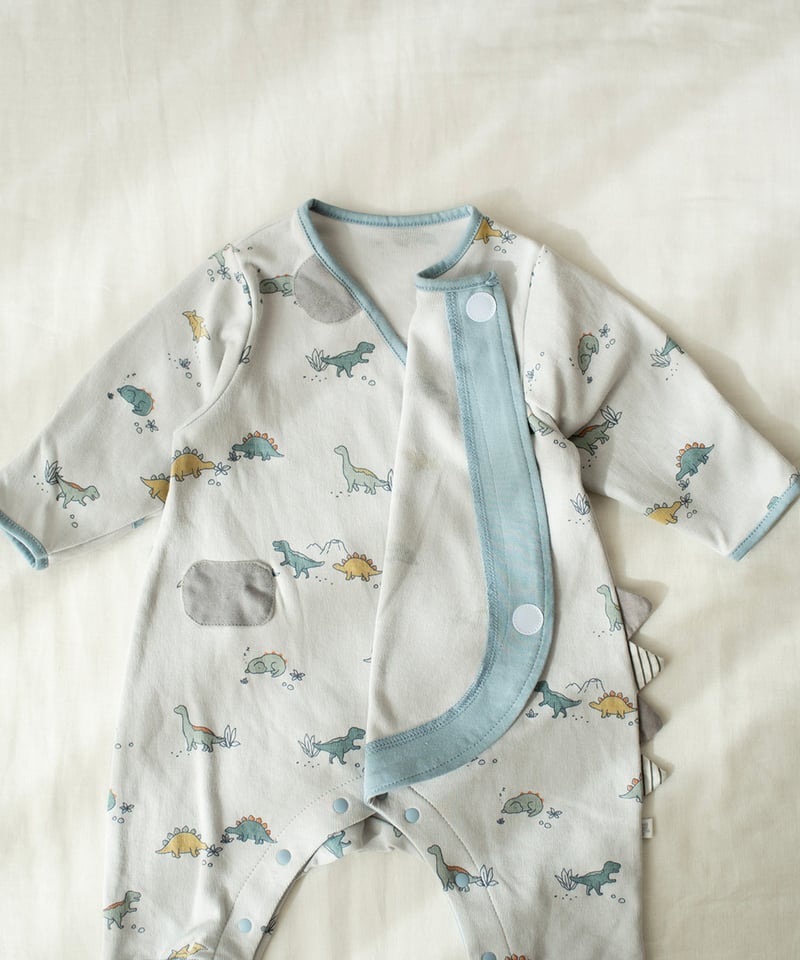 mocmof 恐竜柄 かんたんロンパース 622-554040 | TAKARAYA ONLI