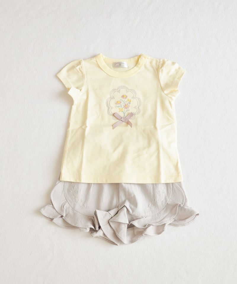 coto cotte 花刺繍モチーフTシャツ 722-664030 | TAKARAYA ON
