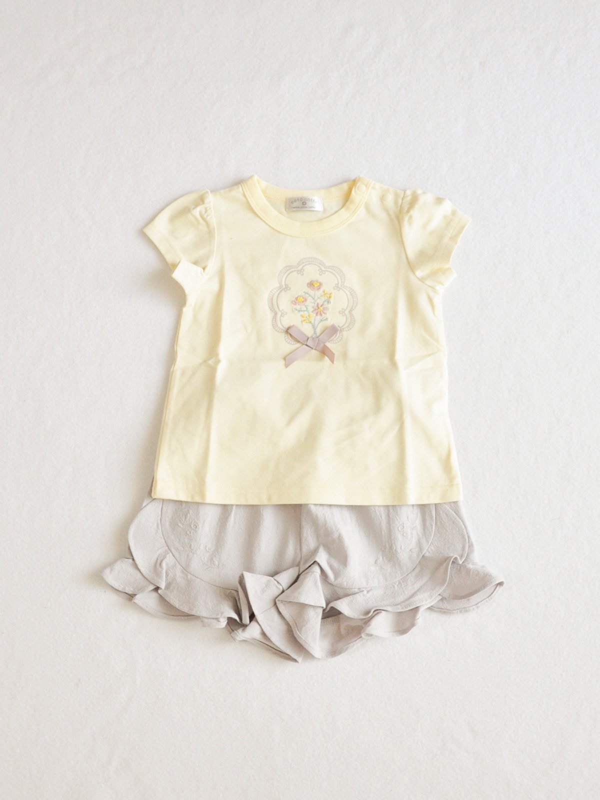 coto cotte 花刺繍モチーフTシャツ 722-664030 | TAKARAYA ON