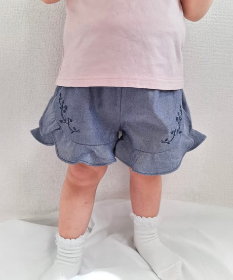 coto cotte　ひらひら花刺繍パンツ　722-664031