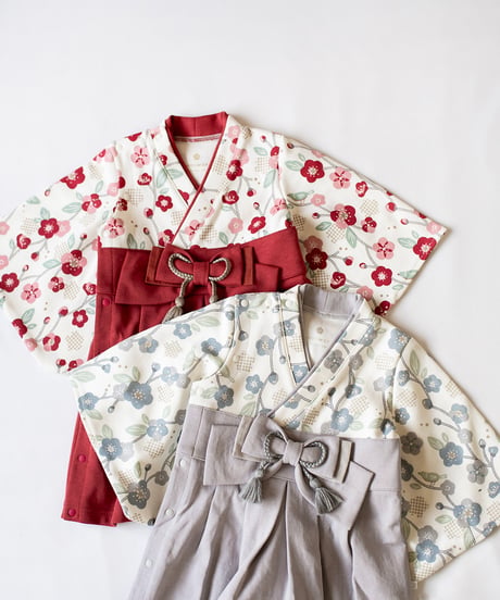 mocmof　袴 ロンパース ( うめ柄 )　622-556000