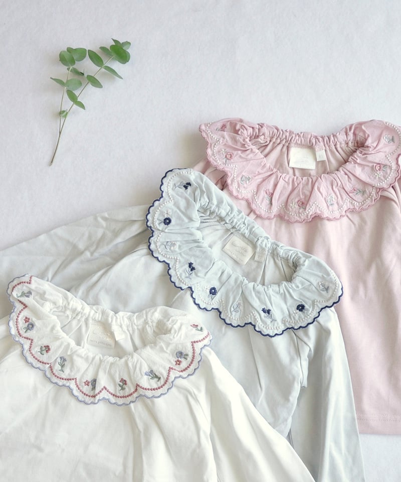 coto cotte 衿刺繍 カットブラウス 722-554010 | TAKARAYA ON