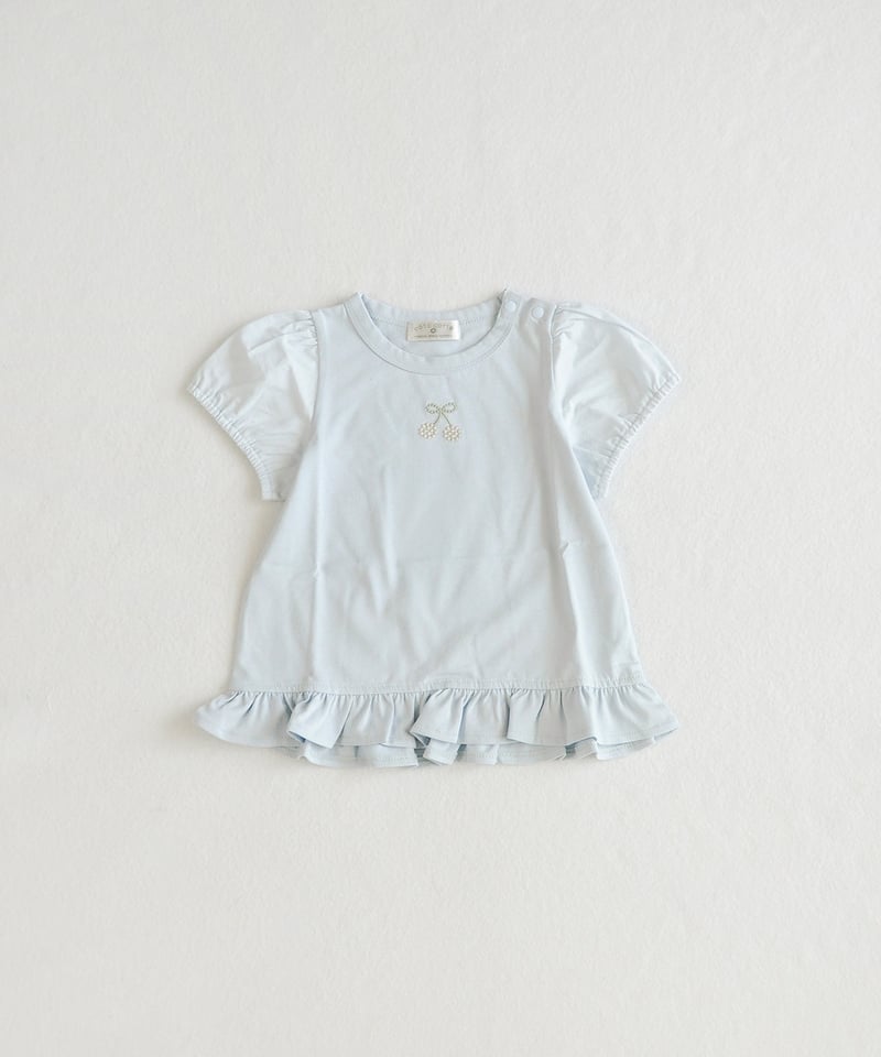 ここっと coto cotte さくらんぼ刺繍パフTシャツ 722-664039 [ 〜140cm ]
