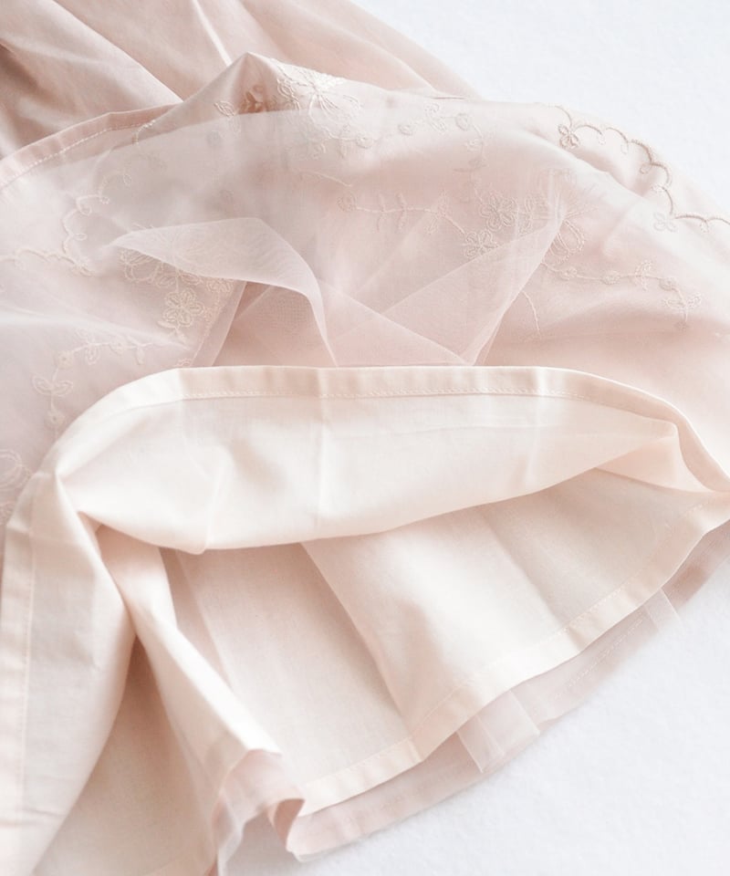 coto cotte 裾刺繍シアーパフワンピ 722-650000 | TAKARAYA ON