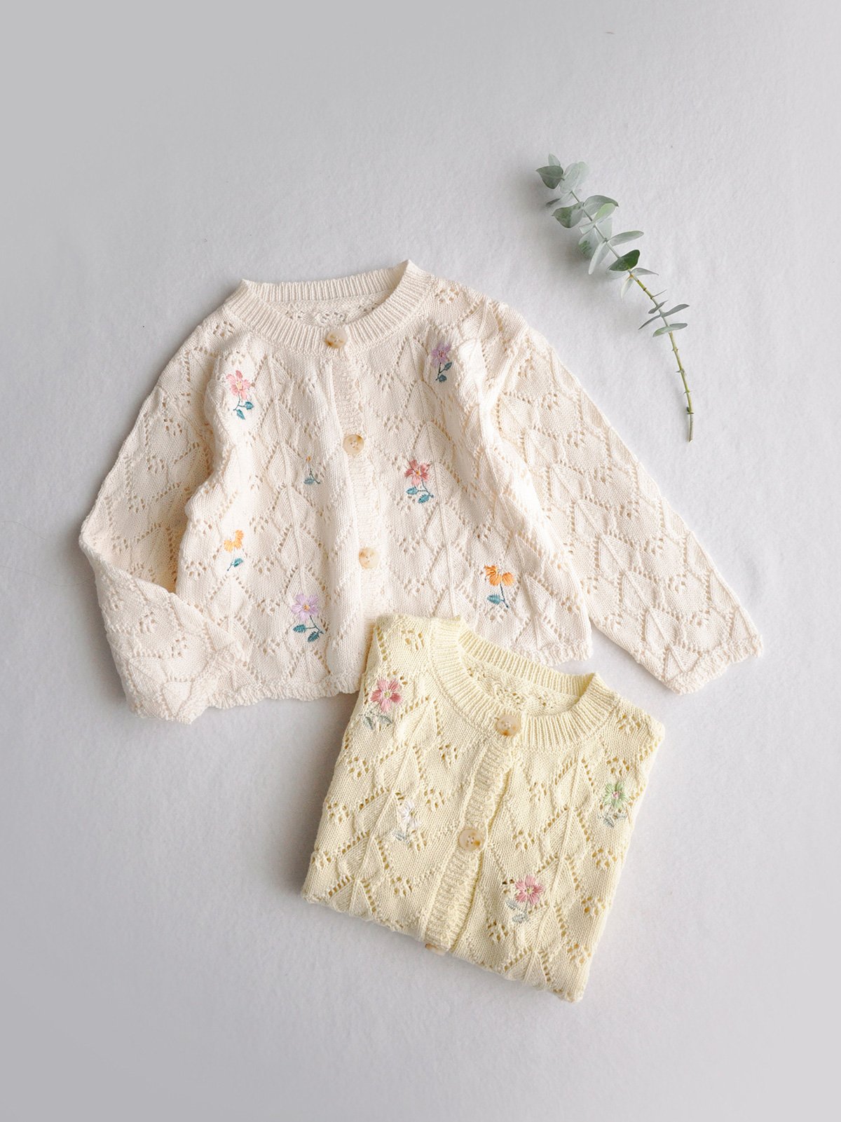 coto cotte 花刺繍透かし編みカーディガン 722-656055 | TAKARAYA
