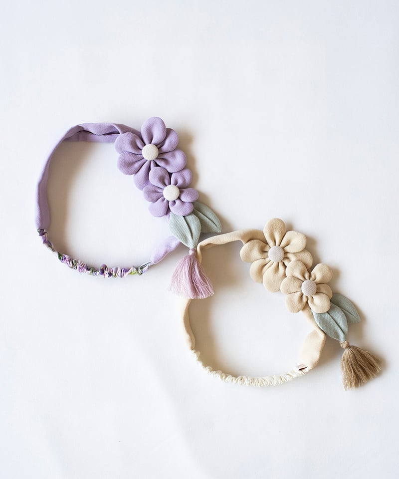 ヘアアクセサリー hanaco hair accessory-kakukaku ohana｜髪飾り｜TOKYO MIZUHIKI by Emi