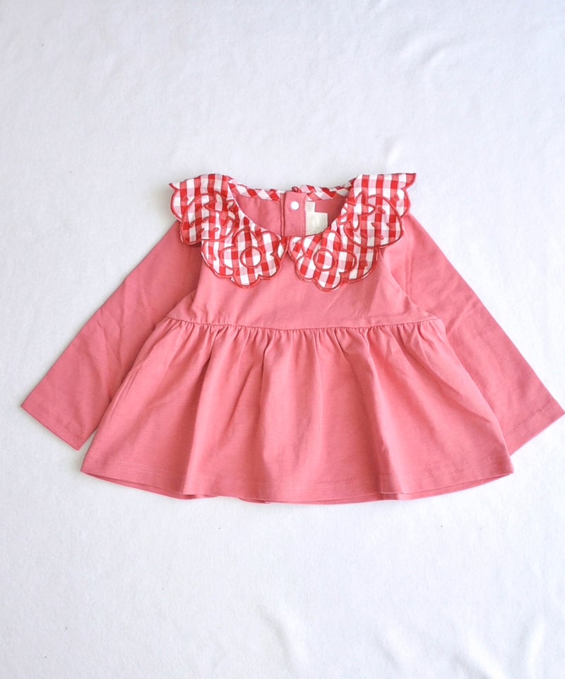 coto cotte いちごスカラップ刺繍衿Tシャツ 722-556024 | TAKARAY