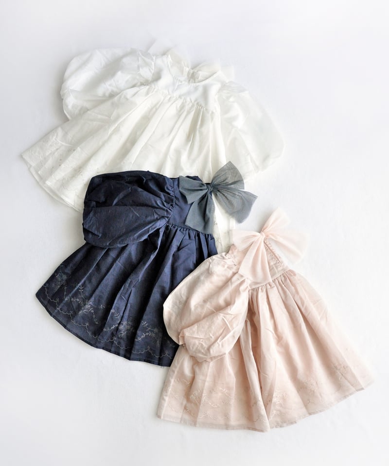 coto cotte 裾刺繍シアーパフワンピ 722-650000 | TAKARAYA ON