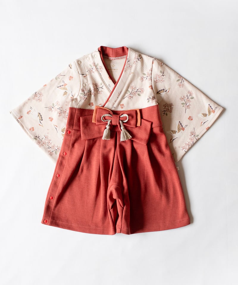 mocmof 袴ロンパース（つる柄） 622-650001 | TAKARAYA ONLINE