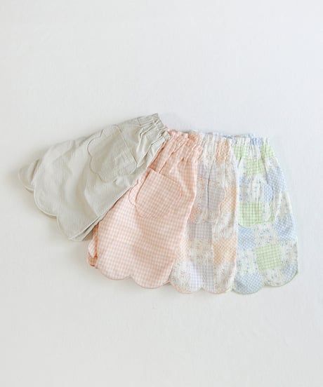 coto cotte　夏らくスカラップパンツ（6分）　722-664034 [ 〜140cm ]