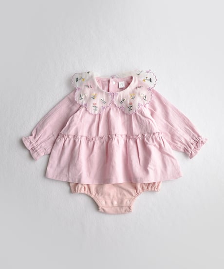 coto cotte　シアー刺繍衿ボディドレス　722-653036