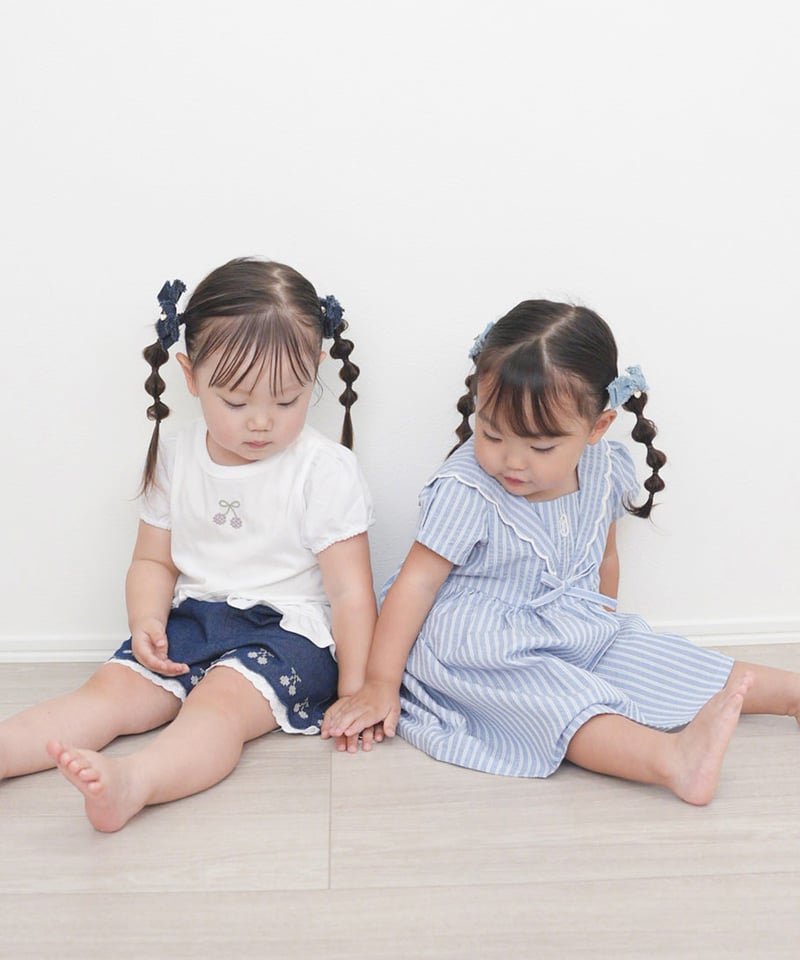 coto cotte さくらんぼ刺繍パフTシャツ 722-664039 [ 〜140cm ]