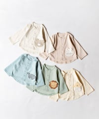 mocmof　編みアップリケカーディガン　622-651049