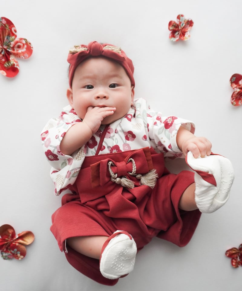 mocmof 袴 ロンパース ( うめ柄 ) 622-556000 | TAKARAYA ON