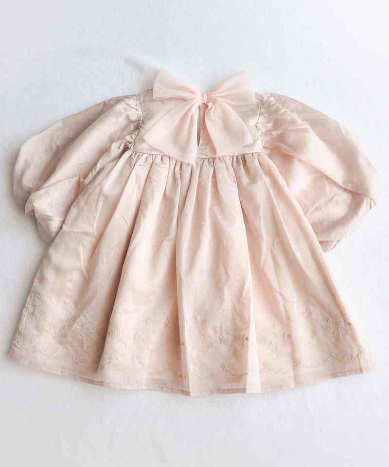 coto cotte 裾刺繍シアーパフワンピ 722-650000 | TAKARAYA ON