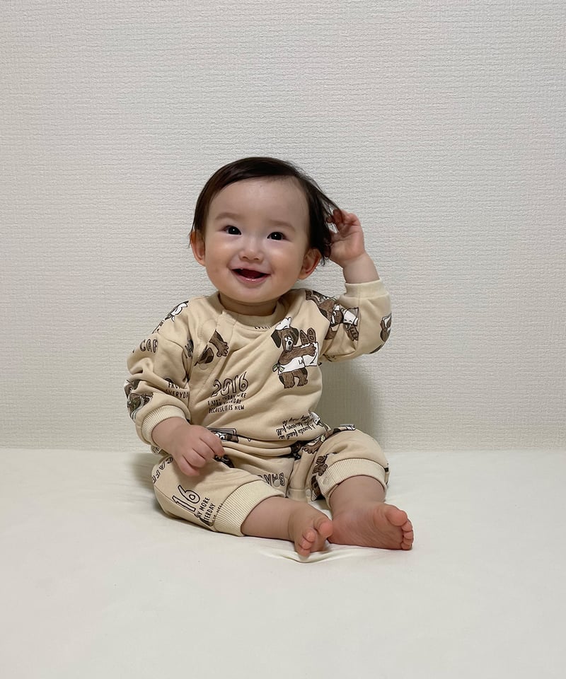 CLOUDY, FINE LATER ベーカリーDOG柄ロンパース 522-572013 |