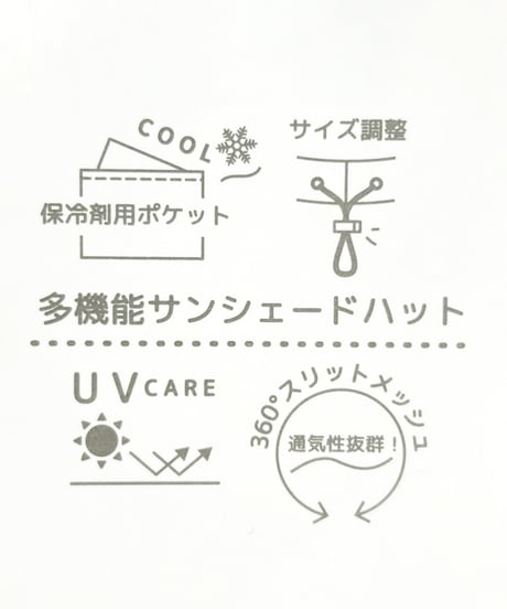 CLOUDY,FINE LATER　総柄刺しゅう サンシェードハット　522-669032