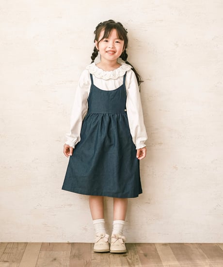 【新品タグ付】Shrimps コットン ミニワンピース 刺繍 オーガンザパネル セール】 インドコットン×オルテガ刺繍ワンピース （ロング・マキシ丈