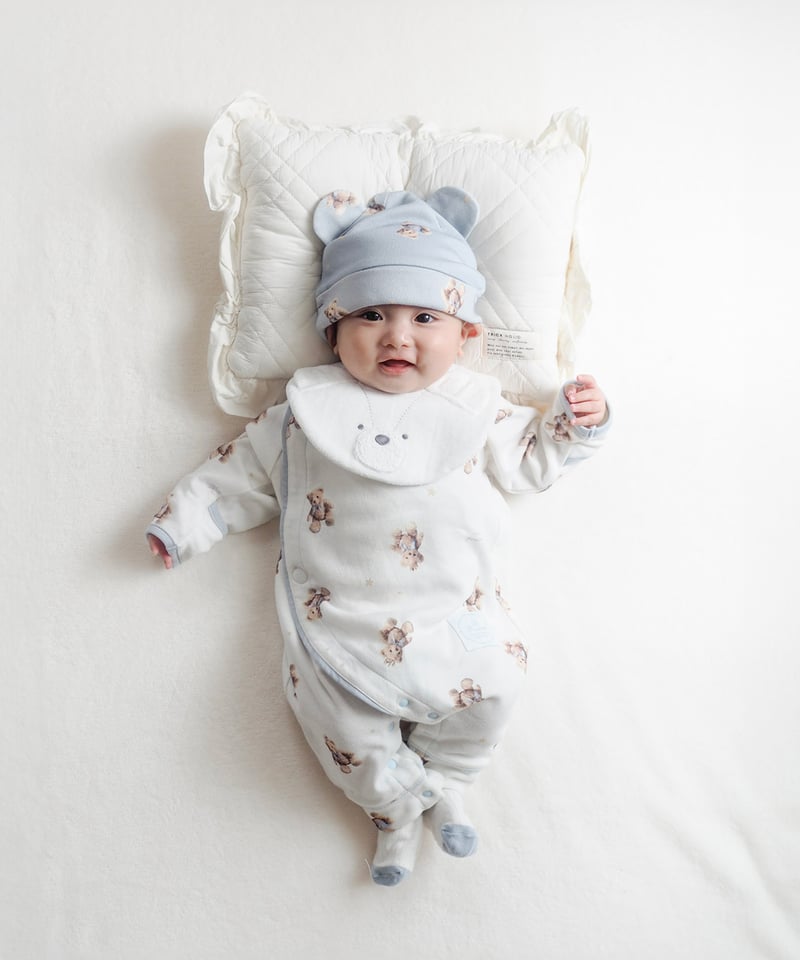 mocmof ロイヤルベア柄かんたんロンパース 622-651043 | TAKARAYA O