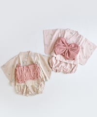 coto cotte　ふわリボン2Pゆかた （花刺繍）　722-664044
