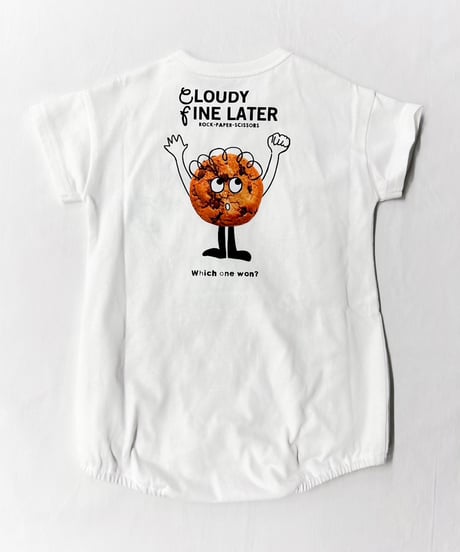CLOUDY,FINE LATER　カフェ君 バックプリント ロンパース　522-663012
