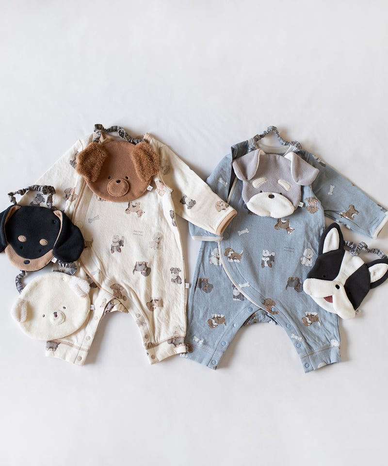 mocmof わんこ柄かんたんロンパース 622-574255 | TAKARAYA ONLI