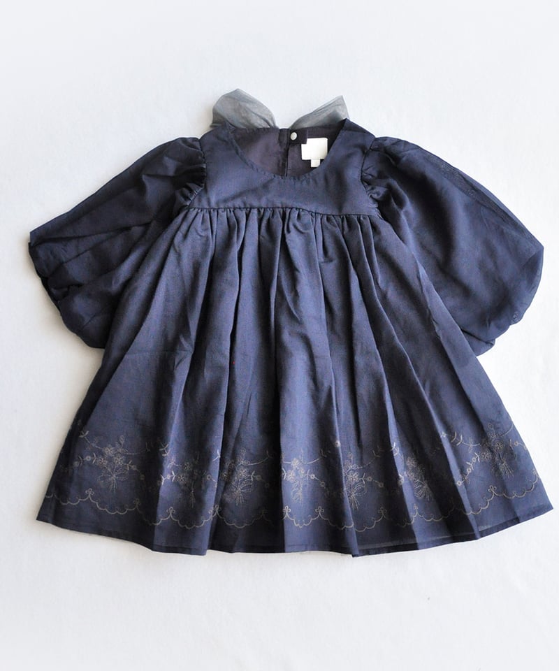 coto cotte 裾刺繍シアーパフワンピ 722-650000 | TAKARAYA ON