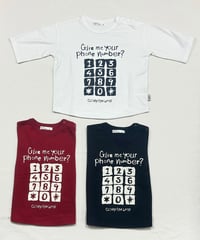CLOUDY,FINE LATER　電話プリント7分袖Tシャツ　522-653011