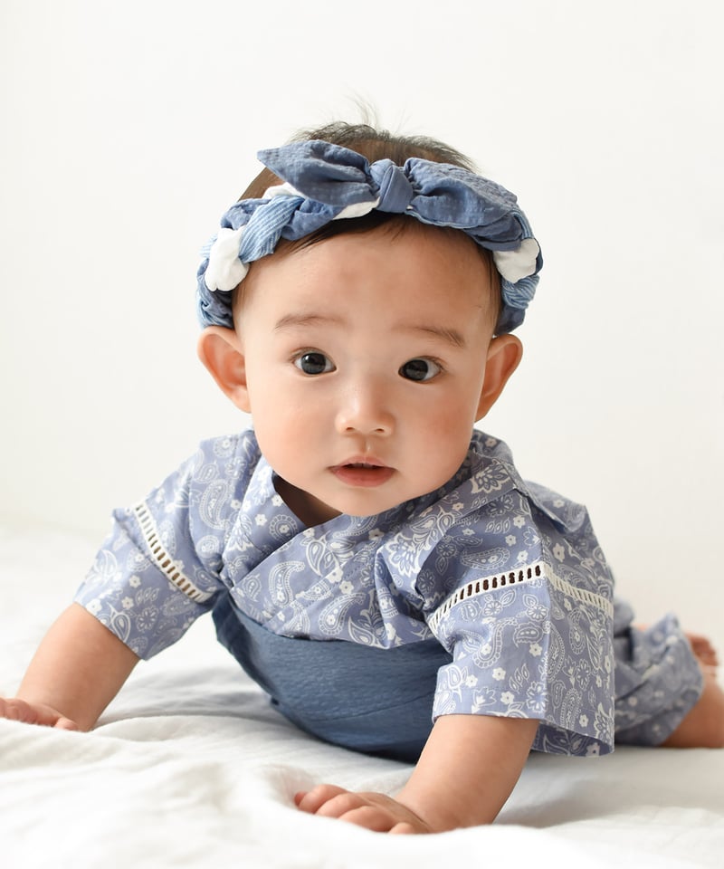 mocmof 帯付き浴衣 ロンパース 622-566142 | TAKARAYA ONLINE