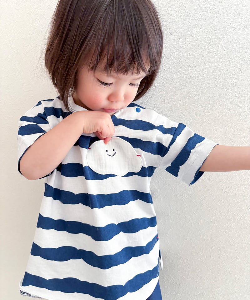 早いもの勝ち【BABYL】【クリアファイル2枚】【格好いい子供Tシャツ】 CLOUDY,FINE LATER くもさんポケット Tシャツ 522-666025 | TA