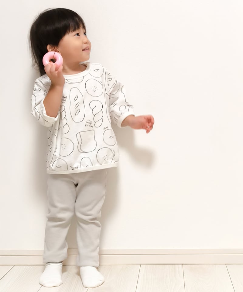 CLOUDY,FINE LATER パン柄7分袖Tシャツ 522-652002 | TAKAR