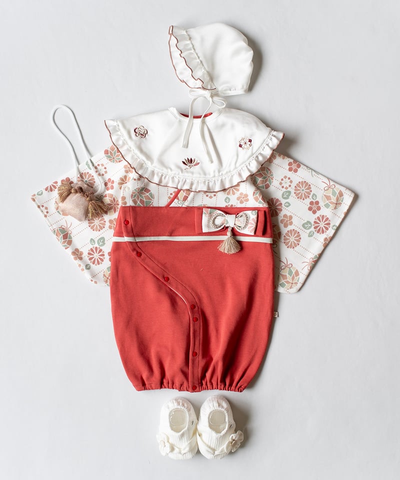 お着物　お宮参り ノベルティ対象] mocmof お宮参り着物2wayオール 622-650003 | TAK