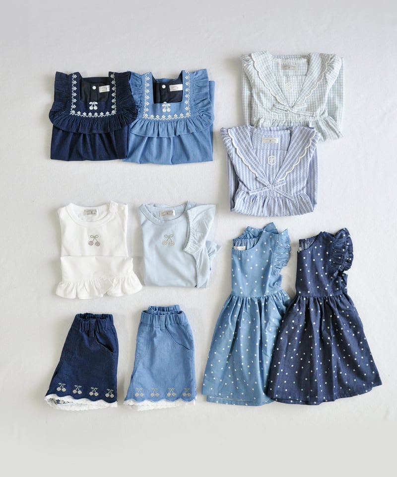 coto cotte さくらんぼ刺繍フリルワンピース 722-664038 [ 〜140cm