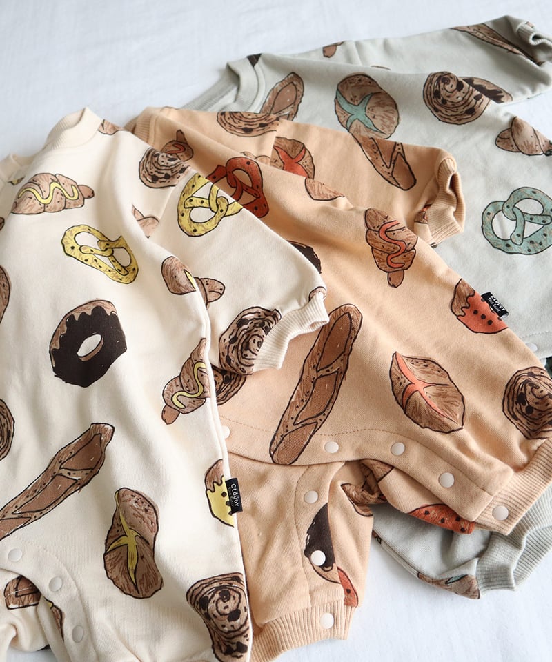 CLOUDY, FINE LATER カラーリングパン柄ロンパース 522-573023 |