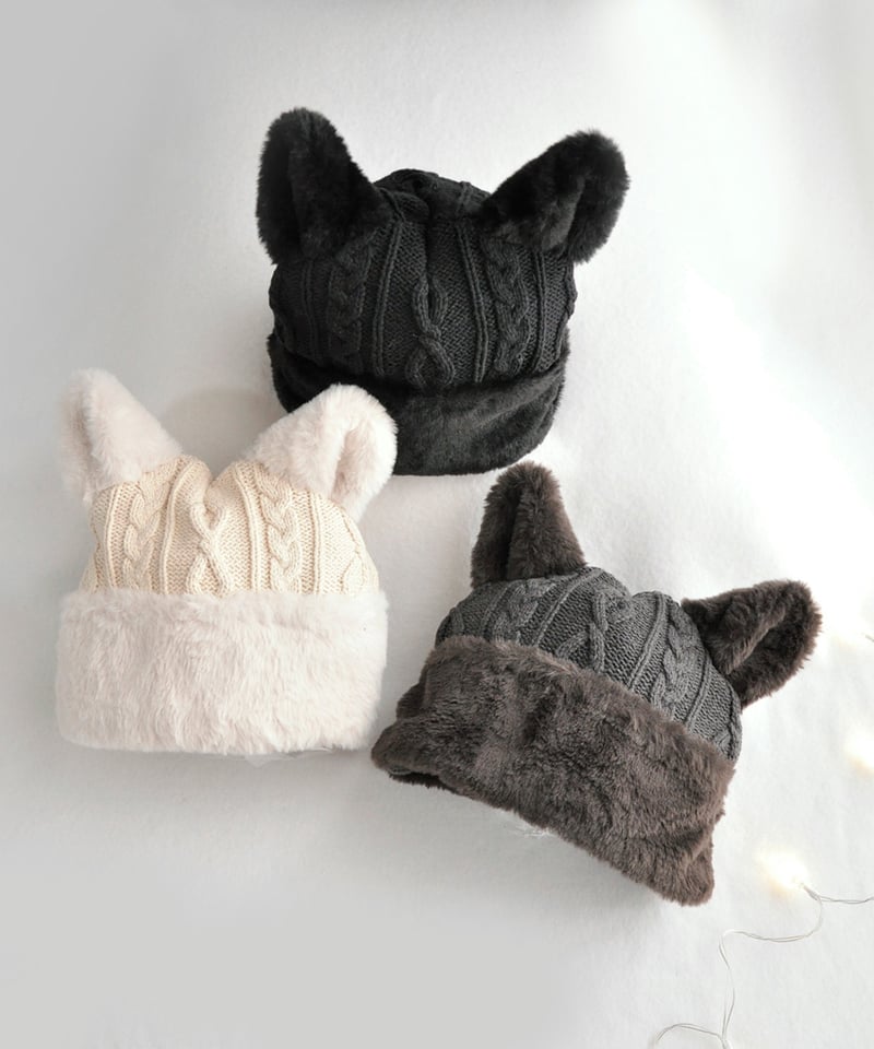 coto cotte ネコ耳ニット帽子 722-577062 | TAKARAYA ONLI