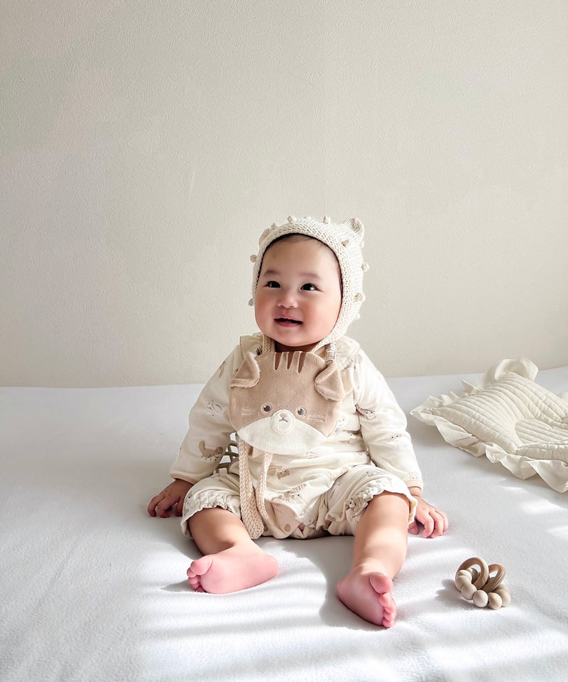 minoi ヴィンテージ ロンパース mocmof にゃんこ柄かんたんロンパース 622-574256 | TAKARAYA ONL