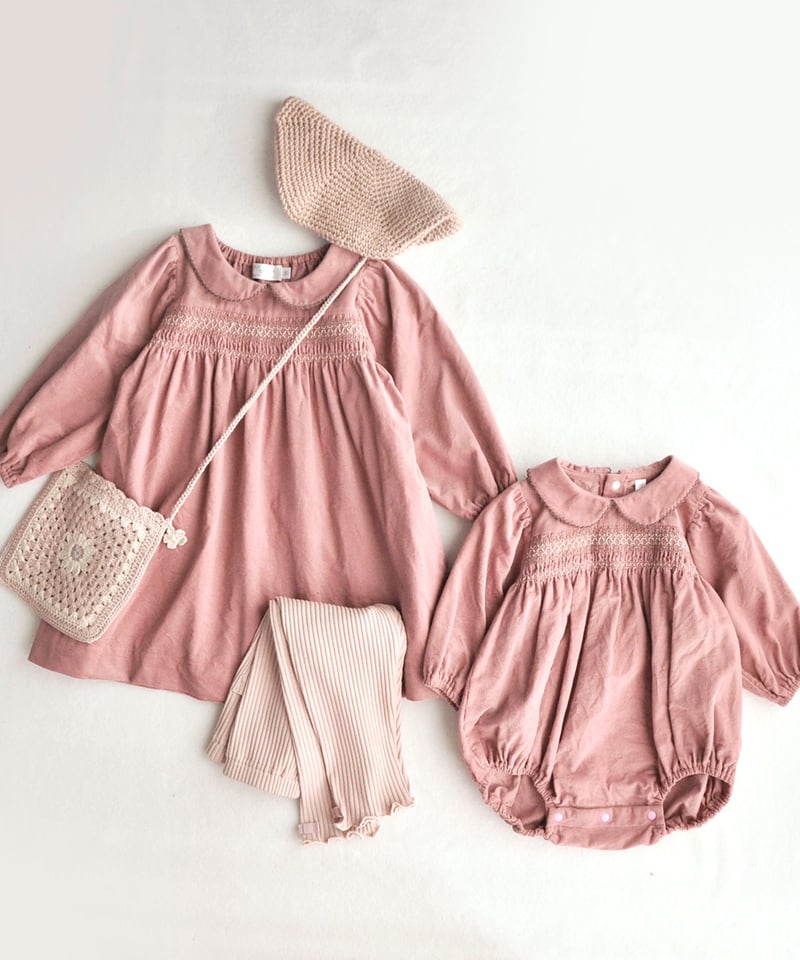 【試着のみ】リバティ　ローズザンジー　カシュクールワンピース　スモッキング刺繍 試着のみ】リバティ ローズザンジー カシュクールワンピース